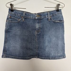 ROXY JEAN DENIM MINI SKIRT BLUE POCKETS WOMEN'S (7)